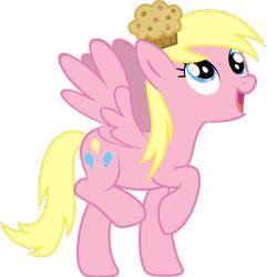 Size: 898x930 | Tagged: safe, derpy hooves, pinkie pie, pegasus, pony, cute, derpy pie, female, fusion, mare, muffin, simple background, solo, transparent background, vector