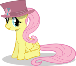 Size: 956x835 | Tagged: safe, artist:riskytheart, fluttershy, pegasus, pony, hat, simple background, solo, transparent background, vector