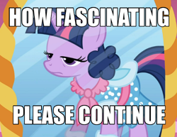 Size: 500x385 | Tagged: safe, derpibooru import, edit, edited screencap, screencap, twilight sparkle, friendship is magic, bored, clothes, cropped, dress, fascinating, image macro, mirror, solo