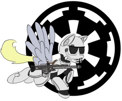 Size: 1819x1506 | Tagged: safe, artist:steamcogs, derpy hooves, pegasus, pony, female, mare, solo, star wars, stormtrooper