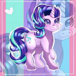 Size: 4500x4500 | Tagged: safe, artist:dashiekawaii145, starlight glimmer, pony, unicorn, absurd resolution, heart, solo, zoom layer