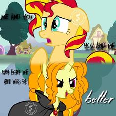 Size: 236x236 | Tagged: artist needed, source needed, useless source url, safe, adagio dazzle, sunset shimmer, pony, equestria girls, magic duel, equestria girls ponified, needs more jpeg, picture for breezies, ponified, text