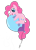 Size: 1024x1421 | Tagged: safe, artist:iraincloud, pinkie pie, earth pony, pony, balloon, balloon sitting, riding, solo