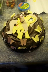 Size: 2848x4288 | Tagged: safe, artist:blindfaith-boo, fluttershy, birthday, cake, food art, irl, photo