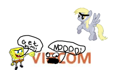 Size: 876x488 | Tagged: safe, artist:angrynoahs, edit, derpy hooves, pegasus, pony, 1000 hours in ms paint, bad edit, copy and paste, female, mare, ms paint, spongebob squarepants, viacom