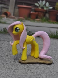 Size: 2251x2990 | Tagged: safe, artist:blindfaith-boo, fluttershy, pegasus, pony, female, mare, pink mane, sculpture, yellow coat