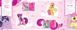 Size: 2500x991 | Tagged: safe, derpibooru import, fluttershy, twilight sparkle, pegasus, pony, collector card, mini pony collector's guide, mini pony collectors guide, official, toy