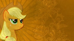 Size: 1920x1080 | Tagged: safe, artist:raindropsthedeviant, applejack, earth pony, pony, female, mare, vector, wallpaper