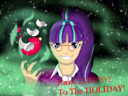 Size: 4000x3000 | Tagged: safe, artist:rainbowsmile6, snowfall frost, starlight glimmer, human, a hearth's warming tail, clothes, glasses, humanized, looking at you, solo, song title