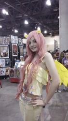 Size: 1080x1920 | Tagged: artist needed, safe, fluttershy, human, comic con, convention, cosplay, irl, irl human, photo, solo