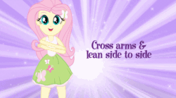 Size: 638x354 | Tagged: safe, fluttershy, equestria girls, animated, dancing, eg stomp, equestria girls prototype, solo, the eg stomp