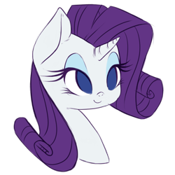 Size: 1024x1024 | Tagged: safe, artist:grandifloru, rarity, pony, unicorn, female, horn, mare, solo, white coat