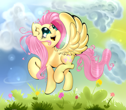 Size: 2200x1914 | Tagged: safe, artist:carligercarl, fluttershy, pegasus, pony, female, mare, pink mane, solo, yellow coat