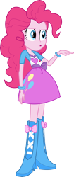 Size: 2515x6000 | Tagged: safe, artist:synch-anon, artist:twiforce, pinkie pie, equestria girls, absurd resolution, simple background, solo, transparent background, vector