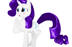 Size: 1489x974 | Tagged: artist needed, safe, rarity, pony, unicorn, blushing, female, mare, purple mane, solo, white coat