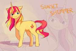 Size: 1024x683 | Tagged: safe, artist:jukkara, sunset shimmer, pony, unicorn, female, mare, solo