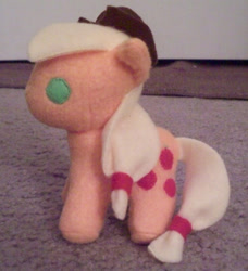 Size: 700x767 | Tagged: safe, artist:agoraphobic-blue, applejack, irl, photo, plushie