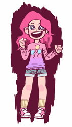 Size: 720x1280 | Tagged: safe, artist:hello, pinkie pie, human, converse, humanized, light skin, shoes, solo