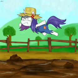 Size: 1750x1750 | Tagged: safe, artist:mlj-lucarias, rarity, pony, unicorn, simple ways, angry, clothes, cross-popping veins, mud, rarihick, rarity loves mud, scene parody, scrunchy face, solo