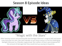 Size: 960x720 | Tagged: safe, star swirl the bearded, starlight glimmer, pony, unicorn, season 8, spoiler:s08, episode idea, glowing horn, levitation, magic, oh no, self-levitation, telekinesis, what if, xk-class end-of-the-world scenario