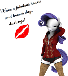 Size: 533x601 | Tagged: safe, artist:sparkyfox, rarity, anthro, 3d, cd, poser, solo, valentine