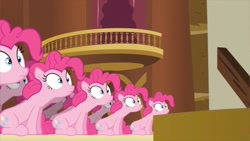 Size: 853x480 | Tagged: safe, screencap, pinkie pie, earth pony, pony, too many pinkie pies, clone, clones, pinkie clone, solo