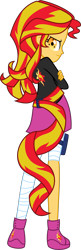 Size: 1754x5422 | Tagged: safe, artist:osipush, sunset shimmer, equestria girls, absurd resolution, alternate universe, clothes, crossover, kunoichi, looking back, naruto, ninja, sharingan, simple background, solo, transparent background
