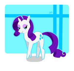 Size: 788x758 | Tagged: safe, artist:jellybeanbullet, rarity, pony, unicorn, female, horn, mare, solo, white coat