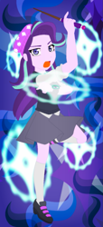 Size: 657x1440 | Tagged: safe, artist:fantasygerard2000, starlight glimmer, equestria girls, mirror magic, spoiler:eqg specials, beanie, clothes, glowing hands, hat, looking at you, magic, magic circle, solo, wand