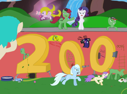 Size: 1600x1185 | Tagged: safe, princess erroria, rarity, oc, oc:milky way, oc:newsie, oc:tracy cage, pony, unicorn, /mlp/, cappergeneral, female, horse news, mare