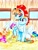 Size: 1742x2273 | Tagged: safe, artist:liaaqila, derpibooru import, rainbow dash, scootaloo, windy whistles, pegasus, pony, animal costume, chest fluff, chick, chicken coop, chicken suit, clothes, costume, cute, cutealoo, daaaaaaaaaaaw, dashabetes, eye contact, family, female, filly, googly eyes, happy, hay, henbow dash, hug, leg fluff, liaaqila is trying to murder us, looking at each other, mare, one eye closed, open mouth, raised hoof, scootachicken, scootalove, silly, sitting, smiling, windybetes, winghug, wink