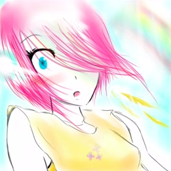 Size: 5808x5808 | Tagged: safe, artist:ryutaro-nakayasu, fluttershy, human, absurd resolution, humanized, solo