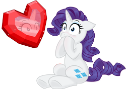 Size: 5000x3541 | Tagged: safe, artist:archive-alicorn, artist:kp-shadowsquirrel, artist:spier17, rarity, pony, unicorn, absurd resolution, fire ruby, heart, hearts and hooves day, solo, valentine's day