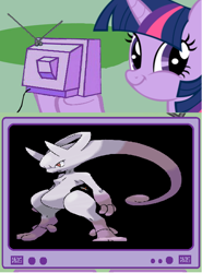 Size: 564x764 | Tagged: safe, derpibooru import, twilight sparkle, exploitable meme, mega evolution, mega mewtwo y, mewtwo, obligatory pony, pokémon x and y, tv meme, twiface