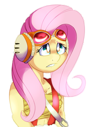 Size: 1875x2672 | Tagged: safe, artist:vicse, fluttershy, anthro, one piece, solo, usopp