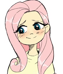 Size: 617x725 | Tagged: artist needed, safe, fluttershy, human, blushing, humanized, smiling, solo