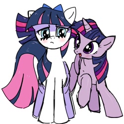 Size: 724x722 | Tagged: safe, artist:mikey, derpibooru import, twilight sparkle, anarchy stocking, blushing, crossover, panty and stocking with garterbelt, pixiv, ponified