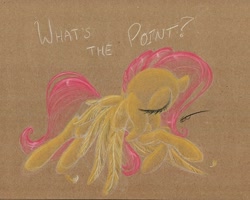 Size: 922x738 | Tagged: safe, artist:getchanoodlewet, fluttershy, pegasus, pony, female, mare, solo, traditional art