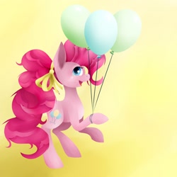 Size: 2500x2500 | Tagged: safe, artist:twistedmindbrony, pinkie pie, earth pony, pony, balloon, female, mare, pink coat, pink mane, solo