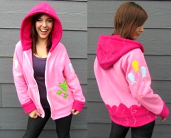 Size: 3688x2976 | Tagged: safe, artist:lisa-lou-who, pinkie pie, human, clothes, craft, hoodie, irl, irl human, photo