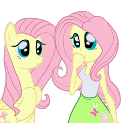 Size: 1500x1500 | Tagged: safe, artist:roselladoll1, fluttershy, equestria girls, human ponidox, square crossover