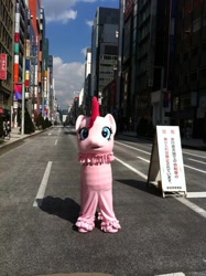 Size: 764x1024 | Tagged: artist needed, safe, pinkie pie, clothes, costume, irl, japan, japanese pinkie pie costume, photo, tokyo