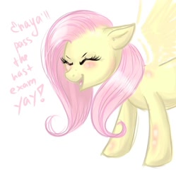 Size: 580x582 | Tagged: safe, artist:donenaya, fluttershy, pegasus, pony, female, mare, pink mane, solo, yellow coat