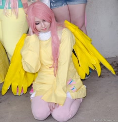 Size: 1280x1315 | Tagged: safe, artist:megelo, fluttershy, human, cosplay, irl, irl human, photo