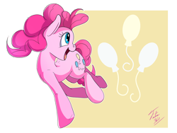 Size: 900x676 | Tagged: safe, artist:tsitra360, pinkie pie, earth pony, pony, female, mare, pink coat, pink mane, simple background, solo, transparent background