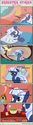 Size: 1004x3753 | Tagged: safe, artist:estories, derpy hooves, oc, oc:silverlay, pegasus, pony, comic:seeds of darkness, comic, female, golden oaks library, mare, waking up