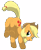 Size: 4099x5000 | Tagged: safe, artist:xniclord789x, applejack, earth pony, pony, absurd resolution, action pose, applebutt, bucking, freckles, hat, looking back, plot, simple background, solo, transparent background, underhoof