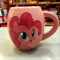 Size: 1280x1274 | Tagged: safe, pinkie pie, earth pony, pony, female, mare, merchandise, mug, pink coat, pink mane, solo