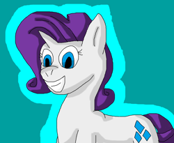 Size: 1908x1568 | Tagged: safe, artist:mojo1985, rarity, pony, unicorn, female, mare, purple mane, smiling, solo, white coat