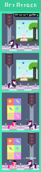 Size: 440x1820 | Tagged: safe, artist:zztfox, pinkie pie, rarity, earth pony, pony, unicorn, comic, pixel art